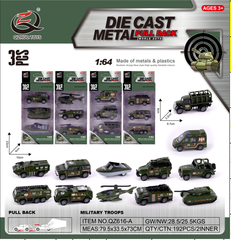 Bộ 3 xe quân sự hợp kim , tỉ lệ 1:64 - SKU : oto-QZ616-A - ( Vat : 003-03-30 )