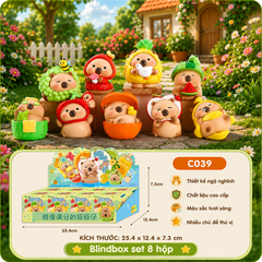 Combo 8 hộp Blind Box Mô Hình Capybara Hoa quả  -SKU : MH-C039 (VAT: 002-b10-180) - K28-T1-S2