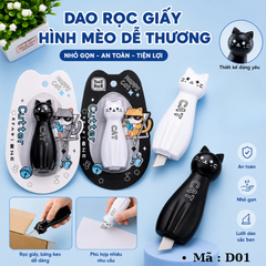 Dao rọc giấy mini hình chú mèo dễ thương - SKU : D01 - (VAT: 111-04-4) - K27-T2-S7