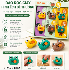 Dao rọc giấy mini hình chú ếch dễ thương - SKU : D02 - (VAT:  111-04-4) - K27-T2-S10
