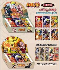 Pack anime thẻ Naruto cam ( 36 Pack 1 hộp - 1 Pack có 5 thẻ ) - dài 20 - cao 13cm - Hộp màu