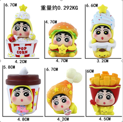 Mô hình Bộ 6 các nhân vật Shin Bút Chì Cosplay KFC - Cao 5-6cm - nặng 300gram - Figure Shin K31-t2-s10
