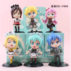 Mô Hình Hatsune Miku bộ 6 mô hình miku Bản D - Cao 10-12cm - nặng 370gram - Figure Miku - Bọc Túi - No Box - N3-K35-T2-S3