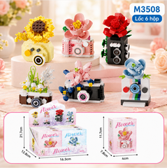 Combo 6 hộp lắp ghép máy ảnh + hoa - SKU : LG-M3508 ( Vat : DOTTHN2 !!! )