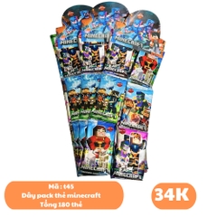 Dây pack thẻ minecraft - 1 túi có 3 dây - 1 dây có 12 pack - 1 pack có 5 thẻ n3-k20-t4-s3