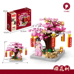 Bộ lắp ghép cây đào 164pcs. SKU:  LG-8937-2 ( VAT 001-26-11 ) K122-T1-S8 k125-t1-s10