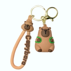 Móc capy đeo balo rùa xanh - dây dài 11cm mô hình cao 6cm - nặng : 50gram - no box