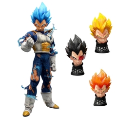 Mô Hình DragonBall Vegeta siêu chất 3 đầu thay thế - có led trên đầu , cao 47cm - Figure DragonBall - Hộp carton - N1-K38-T4-S12