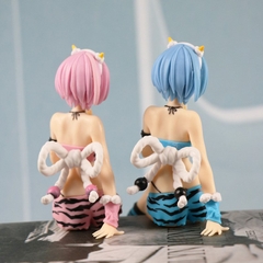 Mô Hình RE:ZERO Rem tóc hồng dáng ngồi siêu quyến rũ cao 17cm - Figure RE:ZERO - No Box - N1-K35-T1-S3