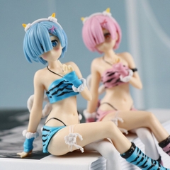 Mô Hình RE:ZERO Rem tóc hồng dáng ngồi siêu quyến rũ cao 17cm - Figure RE:ZERO - No Box - N1-K35-T1-S3