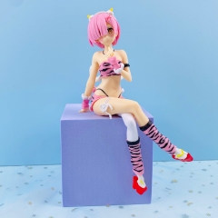 Mô Hình RE:ZERO Rem tóc hồng dáng ngồi siêu quyến rũ cao 17cm - Figure RE:ZERO - No Box - N1-K35-T1-S3