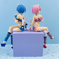 Mô Hình RE:ZERO Rem tóc hồng dáng ngồi siêu quyến rũ cao 17cm - Figure RE:ZERO - No Box - N1-K35-T1-S3