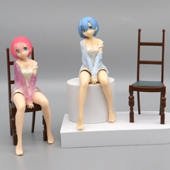 Mô Hình RE:ZERO Rem tóc xanh dáng ngồi ghế siêu đẹp cao 17cm - Figure RE:ZERO - No Box