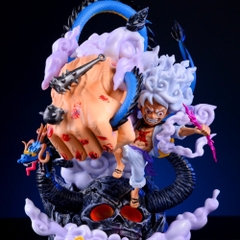 Hàng Loại 1 - Mô Hình OnePiece Luffy nika gear 5 ( tay trắng ) đại chiến kaido cao 22cm nặng 1kg , Figure OnePiece - có vỏ hộp màu - N1-K36-T4-S1