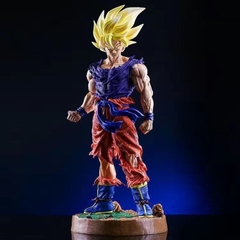 Mô Hình Goku áo Xanh tím Than , Quần Cam siêu ngầu Hàng Thường Bản có đế - cao 42cm - nặng 1.2kg - DragonBall - Có Box Màu - N1-K29-T5-S1