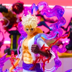 Mô hình OnePiece Luffy Gear 5 Nika trắng bản có vũ khí cầm tay có base đẹp cao 20 cm - OnePiece  - túi opp + có hộp đẹp - N4-K5