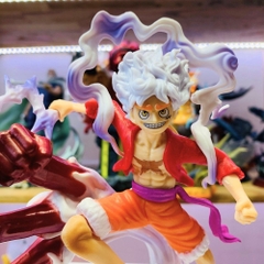 Mô hình đồ chơi - Luffy Gear 5 Nika đỏ bản có vũ khí cầm tay haki 3 đấm siêu đẹp cao 17 cm - OnePiece  - bọc túi OPP - có hộp màu - N4-K5