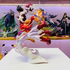 Mô hình đồ chơi - Luffy Gear 5 Nika đỏ bản có vũ khí cầm tay haki 3 đấm siêu đẹp cao 17 cm - OnePiece  - bọc túi OPP - có hộp màu - N4-K5