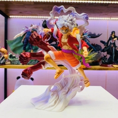 Mô hình đồ chơi - Luffy Gear 5 Nika đỏ bản có vũ khí cầm tay haki 3 đấm siêu đẹp cao 17 cm - OnePiece  - bọc túi OPP - có hộp màu - N4-K5