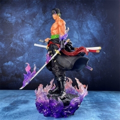 Mô Hình OnePiece Zoro dáng đứng siêu ngầu , base hiệu ứng đẹp - Bản cao cấp -  cao 32cm - nặng 1600gram - Figure OnePiece - Có Hộp màu - N1-K36-T5-S3