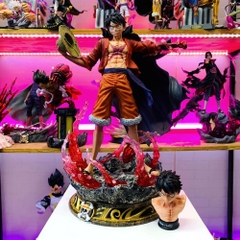 Hàng loại 1 - Mô Hình OnePiece Luffy nika gear 2 dáng đứng siêu ngầu 2 đầu thay thế có led usb ( ko có dây sạc ) cao 40cm nặng 2500g , Figure OnePiece - có vỏ hộp màu - N3-T5