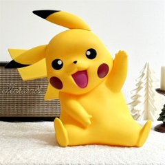 Hàng Loại 1 - Mô Hình đồ chơi -  Pikachu khổng lồ siêu cute - đi kèm 2 tai thay thế - cao 33cm nặng 1.6kg - Pokemon - Bộ Pokemon - Có Vỏ Hộp màu - N1-K37-T4-S6