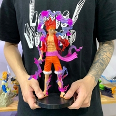 Bản 28cm Box Nhựa  Hộp bóng kính - Mô hình OnePiece - Luffy Gear 5 Nika đỏ Cao 28cm bản có vũ khí cầm tay - OnePiece  - Có Hộp Đẹp - N4-K15
