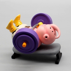 Mô Hình DragonBall MaBu cử tạ siêu dễ thương cao 7cm - Figure DragonBall - No Box