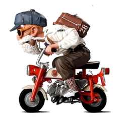 Mô Hình DragonBall Quy Lão lái xe máy cao 14cm rộng 13cm nặng 300g , Figure DragonBall - No box K50-T2-S8