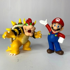 Mô Hình Nấm Lùn Mario - Tổng hợp nhân vật trong Mario - công chúa Peachette + phản diện Bowser + Yoshi + Mario . Cao 10 - 11cm - nặng 350gram - Nobox - N3-K38-T3-S1