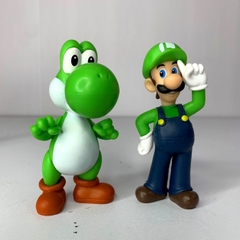 Mô Hình Nấm Lùn Mario - Tổng hợp nhân vật trong Mario - công chúa Peachette + phản diện Bowser + Yoshi + Mario . Cao 10 - 11cm - nặng 350gram - Nobox - N3-K38-T3-S1