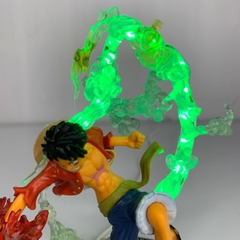 Mô hình Luffy gear 2 haki hàng thường đế không chữ có led USB - Bộ Fzero  - ONE PIECE - No Box