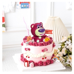 Mô Hình Toy Story Gấu Dâu Lotso dáng ngối siêu dễ thương Cao 8,5cm - nặng 100gram + NO BOX - N3-K30-T1-S1