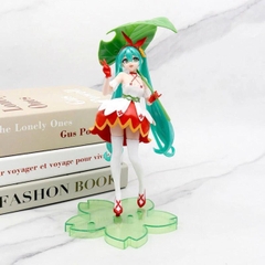 Mô Hình Hatsune Miku cầm lá - Cao 21cm - nặng 180gram - Figure Miku - No Box - N1-K32-T3-S1
