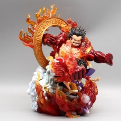 Hàng Cao Cấp -Mô Hình OnePiece Mô Hình Luffy Gear 3 Red rock kết hợp Gear 4 - Cao 23cm - nặng 1kg + 2 đầu thay thế - One Piece - no box - N1-K30-T4-S1