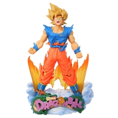 Mô Hình DragonBall Goku trạng thái super saiyan đứng trên đế mây - Cao 23cm - nặng 550gram + bọc túi OPP + có BOX - Figure DragonBall - Có Hộp màu - N4-K2-BL3