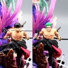 Mô Hình OnePiece Zoro và những bại tướng - Cao 23cm - nặng 1kg7 - FULL BOX - phụ kiện có 2 đầu + 4 kiếm , Figure OnePiece - có vỏ hộp màu - N1-K38-T4-S7