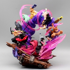 Mô Hình OnePiece Zoro và những bại tướng - Cao 23cm - nặng 1kg7 - FULL BOX - phụ kiện có 2 đầu + 4 kiếm , Figure OnePiece - có vỏ hộp màu - N1-K38-T4-S7