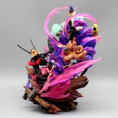 Mô Hình OnePiece Zoro và những bại tướng - Cao 23cm - nặng 1kg7 - FULL BOX - phụ kiện có 2 đầu + 4 kiếm , Figure OnePiece - có vỏ hộp màu - N1-K38-T4-S7