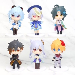 Mô Hình Genshin Bộ 6 nhân vật bản A cao 8cm nặng 300 gram - Figure  Genshin Impact - no box -K19-T2-S6