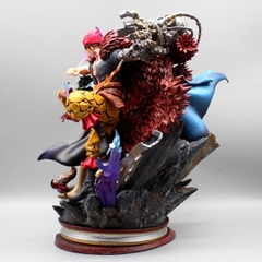 Mô Hình OnePieceBộ ba siêu tân tinh Luffy , LAW , Kid đại chiến pháo đài kaido - Cao 20cm - nặng 1kg , Figure OnePiece - box bìa - N1-K38-T3-S11