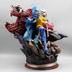 Mô Hình OnePieceBộ ba siêu tân tinh Luffy , LAW , Kid đại chiến pháo đài kaido - Cao 20cm - nặng 1kg , Figure OnePiece - box bìa - N1-K38-T3-S11