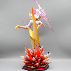 Mô Hình OnePiece Luffy nika gear 5 nika trắng trạng thái chiến đấu tay cầm vũ khí Cao 46cm - rộng 20 - nặng 1kg9 + FULL BOX + Phụ kiện Tia sét + LED + Ổ nguồn led , Figure OnePiece - có vỏ hộp màu - N1-K31-T5-S2