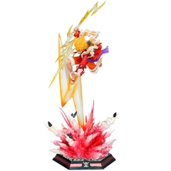 Mô Hình OnePiece Luffy nika gear 5 nika đỏ trạng thái chiến đấu tay cầm vũ khí Cao 46cm - rộng 20 - nặng 1kg9 + FULL BOX + Phụ kiện Tia sét + LED + Ổ nguồn led , Figure OnePiece - có vỏ hộp màu - N1-K32-T5-S3