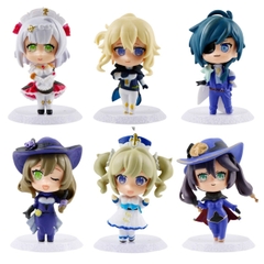 Mô Hình Genshin Bộ 6 nhân vật Jean , Lisa , Barbara , Noelle , Mona , Kaeya cao 10cm nặng 400 gram - Figure  Genshin Impact - no box - N3-K35-T1-S1