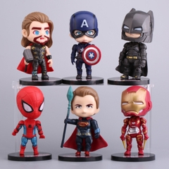 Mô Hình Avenger Bộ 6 các nhân vật siêu anh hùng - Cao 10-11cm - nặng 350gram - Figure Avenger - Bọc túi - No box