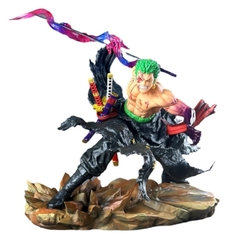 Mô Hình OnePiece Zoro đẫm máu chiến đấu - Cao 31cm - nặng 1kg5 + Box Bìa - hộp xốp + Phụ kiện đi kèm gồm có 1 kiếm + 2 đầu thay thế - Figure OnePiece - Có Hộp N1-K42-T5-S1