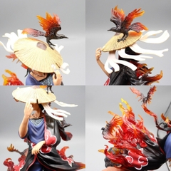 Mô hình Naruto Itachi Akatsuki đế Hắc Hỏa có quạ tay cầm nón - Cao 29cm - nặng 820gram   - Figure Naruto - Có Hộp đẹp - N2