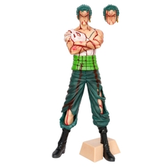 Mô Hình OnePiece Zoro đẫm máu - Cao 29cm - nặng 430gram  + phụ kiện có 2 đầu thay thế + 1 đế kẹp chân - Figure OnePiece - No box -  N3-K59-T1-S2