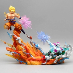 Mô hình DragonBall Goku đại chiến Frieza - Cao 21cm - rộng 26cm - nặng 500gram + FULL BOX + Phụ kiện đi kèm : LED + hiệu ứng ở tay - Dragon Ball - Có Hộp màu N1-K27-T5-S2